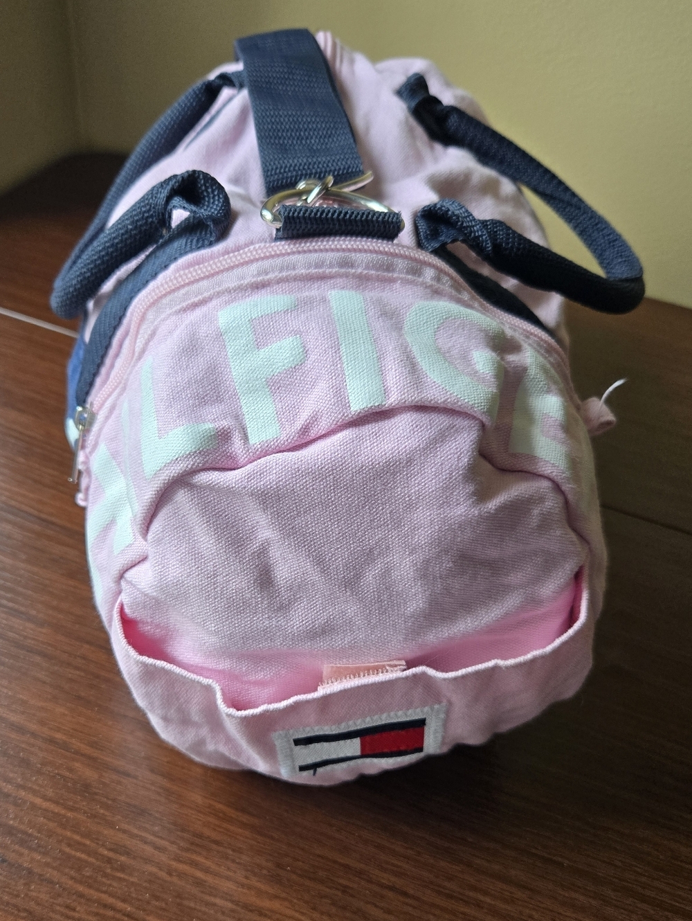 Tommy Hilfiger Pink & Navy Mini Duffel Bag - Picture 3 of 13